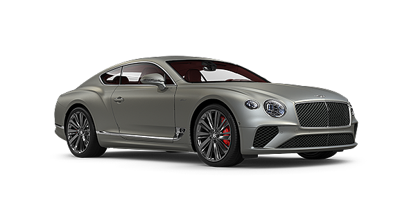 Bentley Riga Bentley GT Speed coupe in Extreme Silver paint front 34